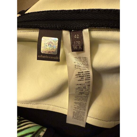 Roberto Cavalli Black Tropical Printed Sleeveless Sheath Dress Size 6 - Picture 11 of 11